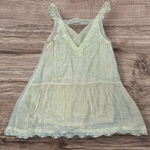 Flying Tomato Cream Lace Detail Fully Lined Sleeveless Mini‎ Sundress  Sz M